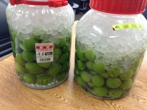 出来あがったばかりの梅酒