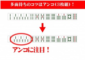 多面待ちのコツ　アンコに注目