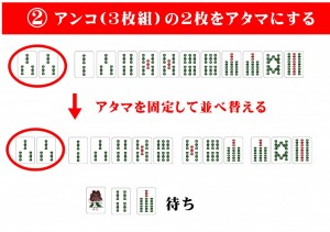 多面待ちのコツ　アンコの2枚をアタマにする